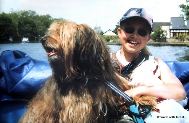 Boating on the Norfolk Broads with my darling Barney