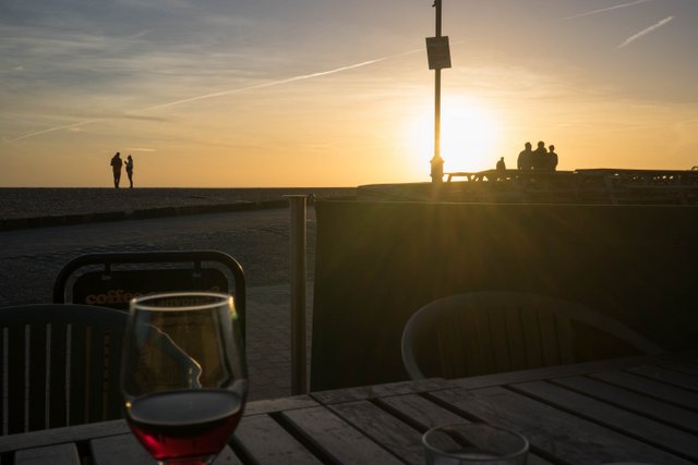 I was only just finishing a late lunch when this sunset came along!