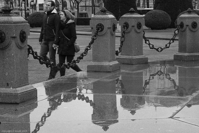 A soggy Maria-Theresien-Platz