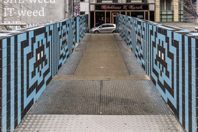 Invaded bridge, Vienna