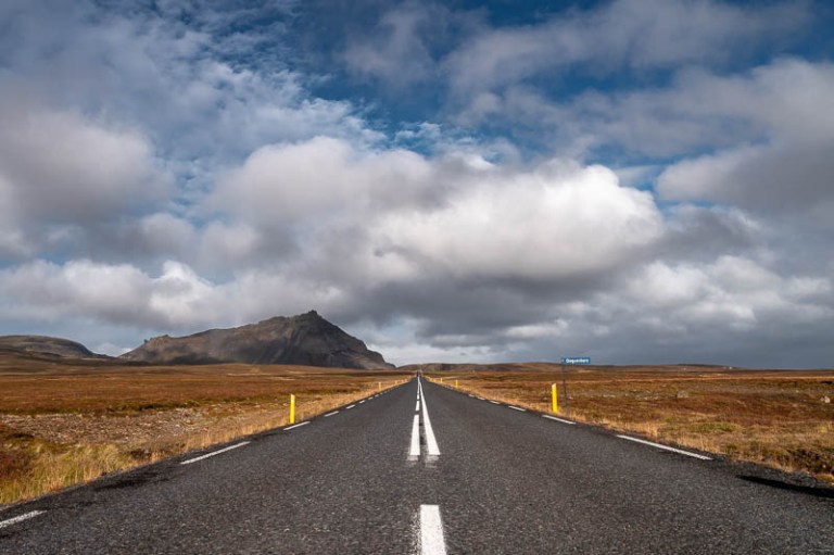 A long road heading out to the horizon