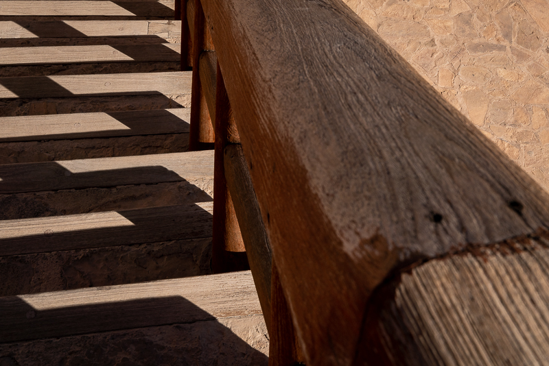 Shadows on the stairs in Nizwa Fort, Oman