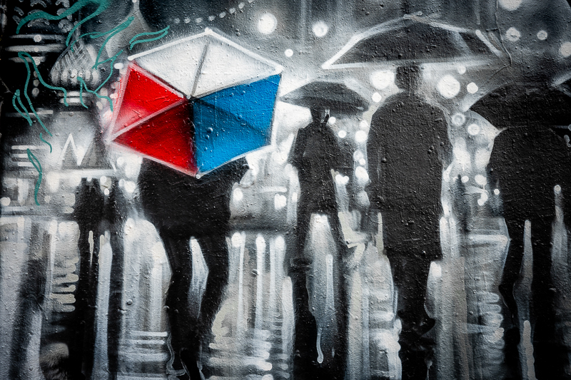 close up of DANK's Red Square mural