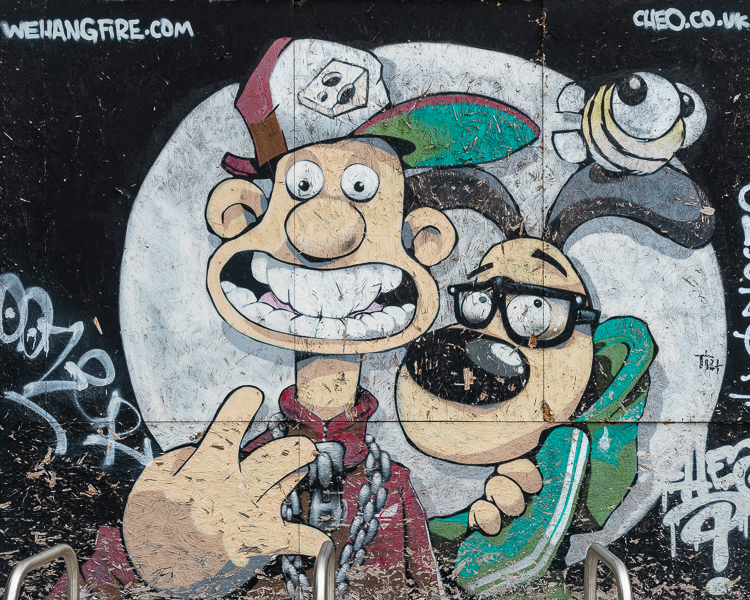 Wallace and Gromit mural