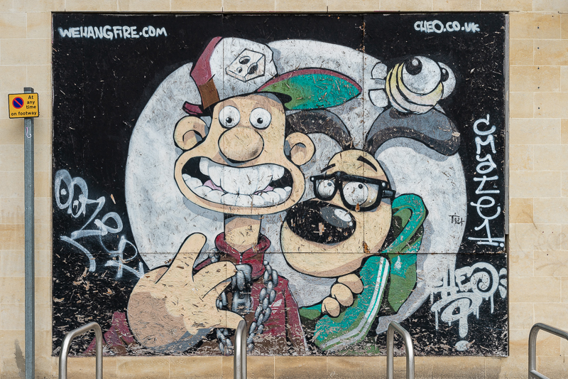 Wallace and Gromit mural