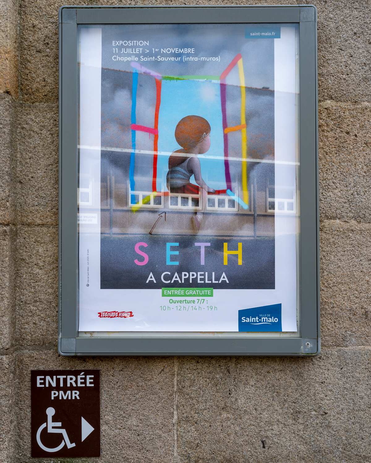 poster of the Seth exhibition in St Malo