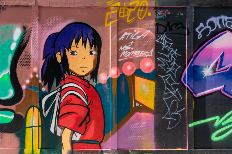 Cartoon street art by Atila