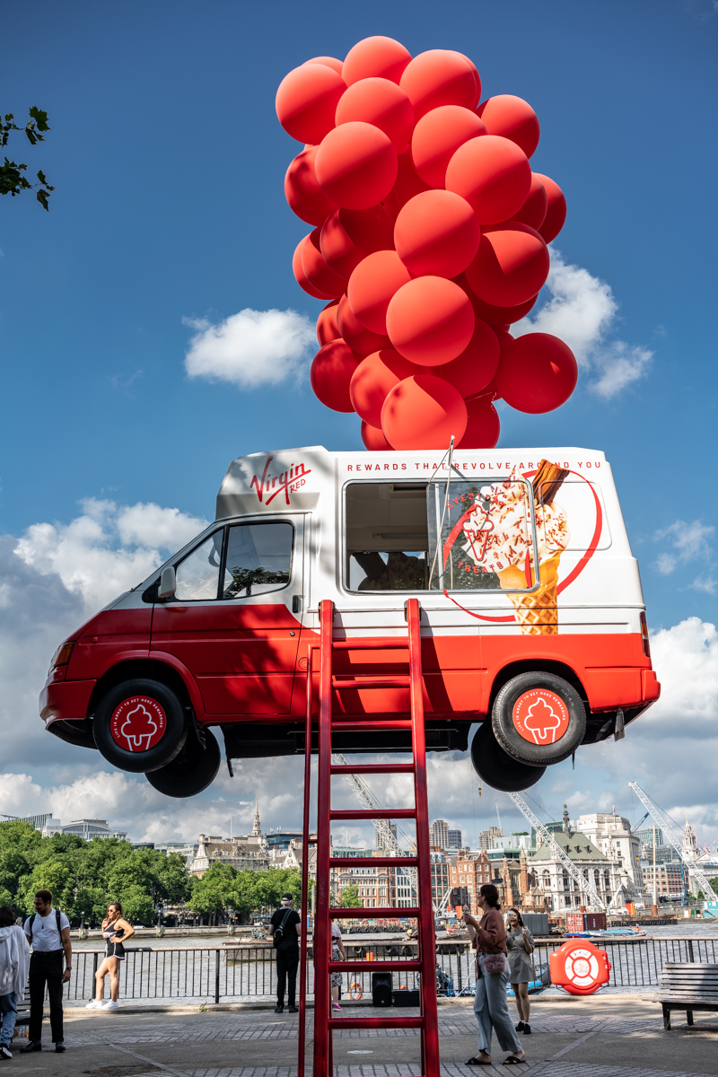 Virgin-branded ice cream van flying high